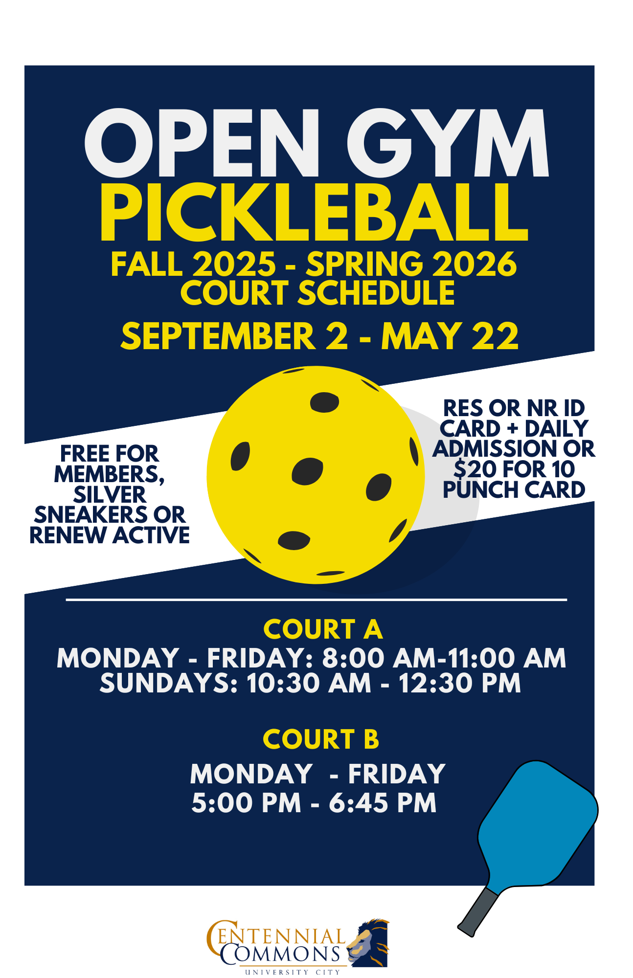 FALL 25-SPR 26 PICKLEBALL HOURS  as of 82725