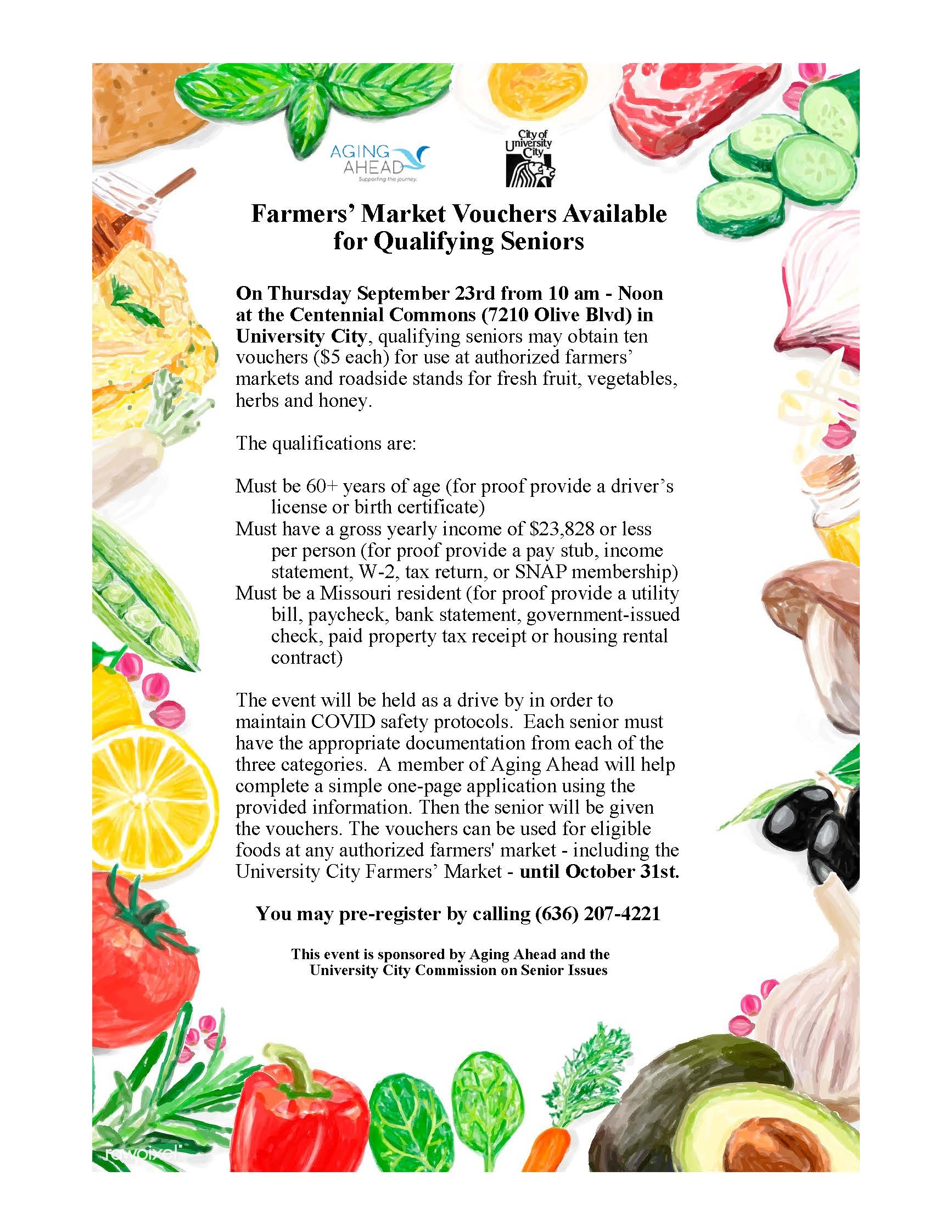 Farmers Market Vouchers Available for Qualifying Seniors